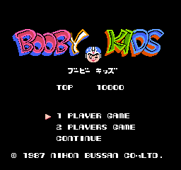 Booby Kids Title Screen